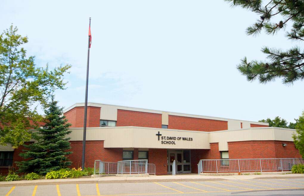 Picture of the front of St. David of Wales Catholic Elementary School