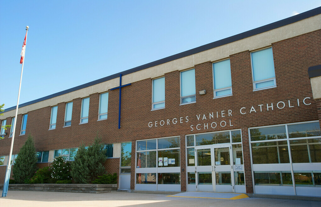 Picture of the front of Georges Vanier Catholic Elementary School