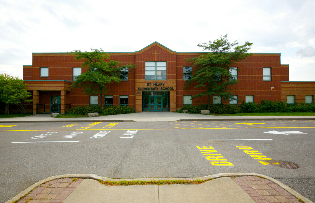 Picture of the front of St. Hilary Catholic Elementary School