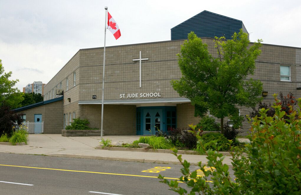 Picture of the front of St. Jude Catholic Elementary School
