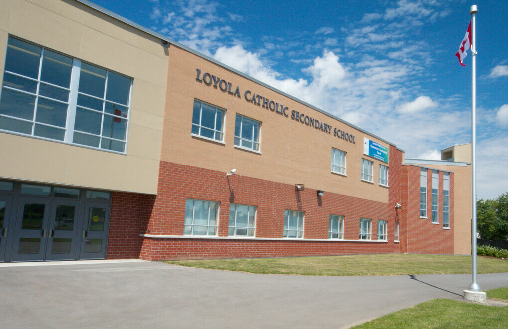Picture of the front of Loyola Catholic Secondary School