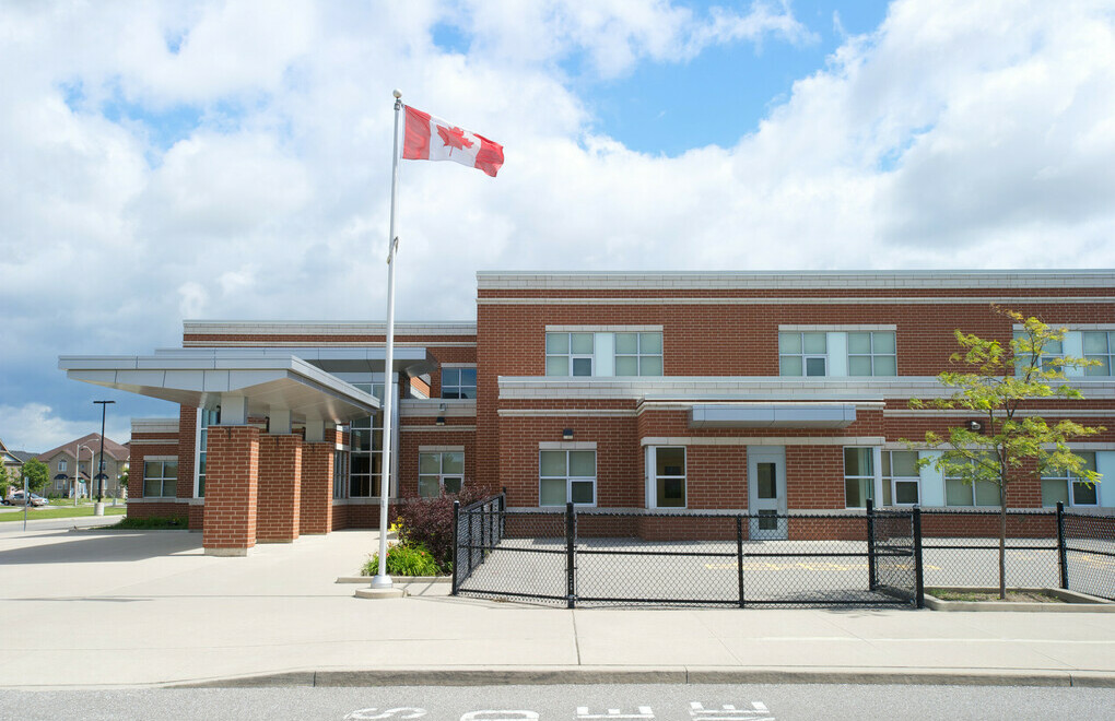 Picture of the front of St. Lucy Catholic Elementary School