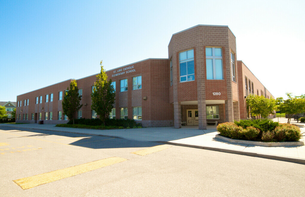 Picture of the front of St. Luke Catholic Elementary School