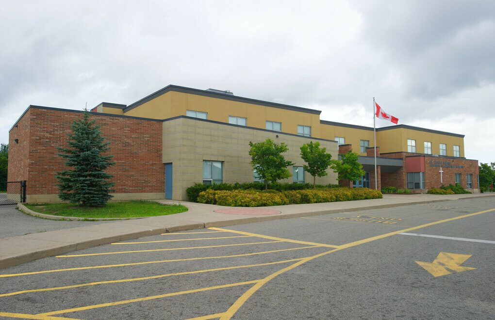 Picture of the front of St. Angela Merici Catholic Elementary School