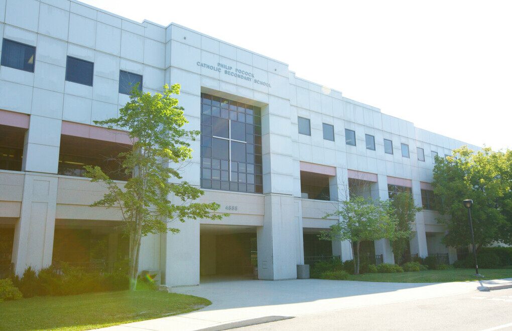 Picture of the outside of Philip Pocock Catholic Secondary School