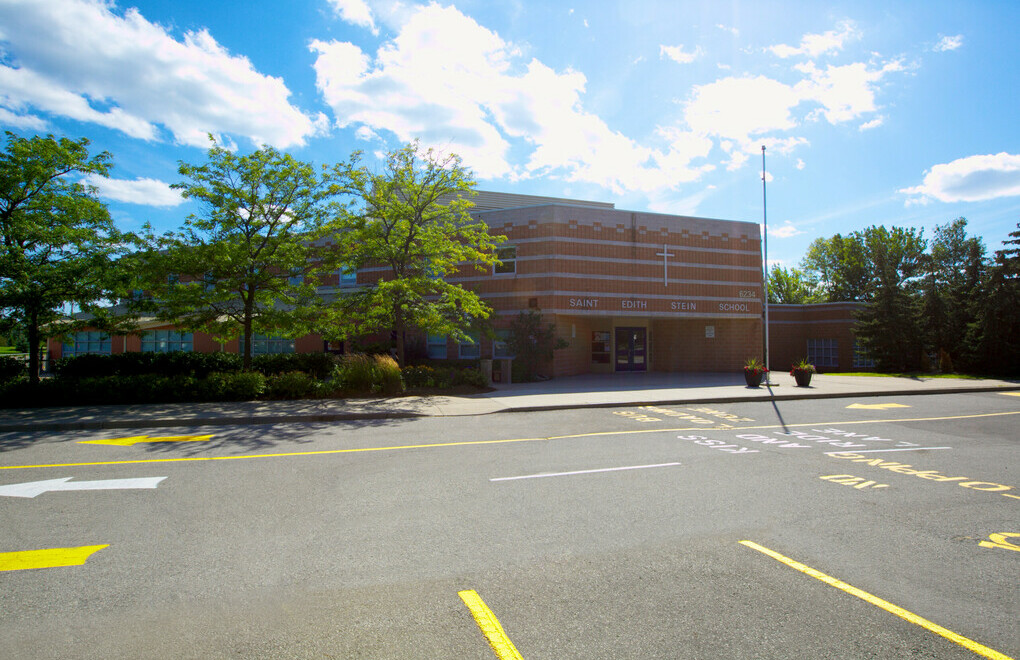 Picture of the front of St. Edith Stein Catholic Elementary School