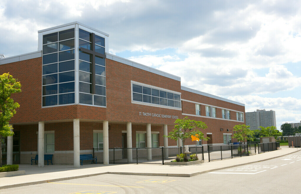 Picture of the outside of St. Timothy Catholic Elementary School