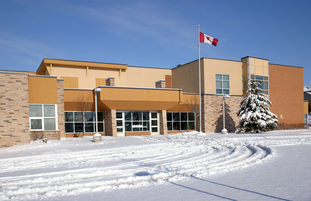 Picture of a school in winter
